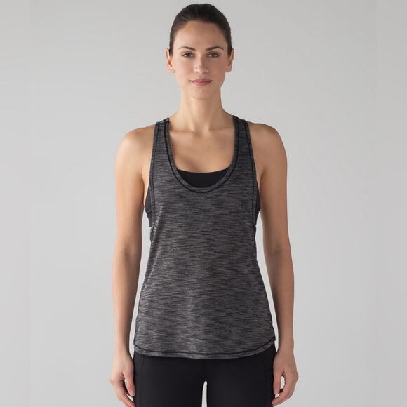 Lululemon Glide and Stride Tank Heathered Black / Black Size 2 - Picture 5 of 8